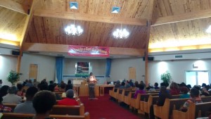 People from Midtown and other locations attend to the Sunday worship.