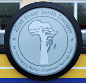 The Logo used for the African American Heritage Trail. [Photo Courtesy of Melissa Lyttle of Tampa Bay Times]