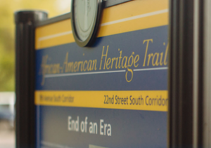 The African American Heritage Trail Board titled End of an Era. [Photo Courtesy of StPete.Org]