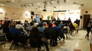 City Council candidates and St. Petersburg residents take their seat as NAACP President, Maria Scruggs begins.