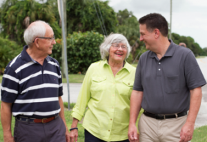 Kornell speaking with other members of the community. Photo courtesy of stevekornell.com.